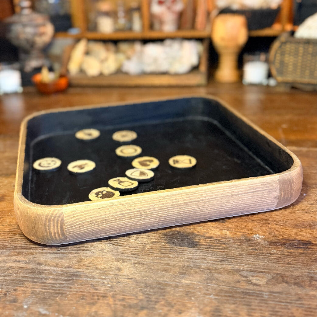 Cast and Ask - Depth for the cast Side view of the casting tray showing its depth with coins cast inside, Cast & Ask by WMFrewolfe